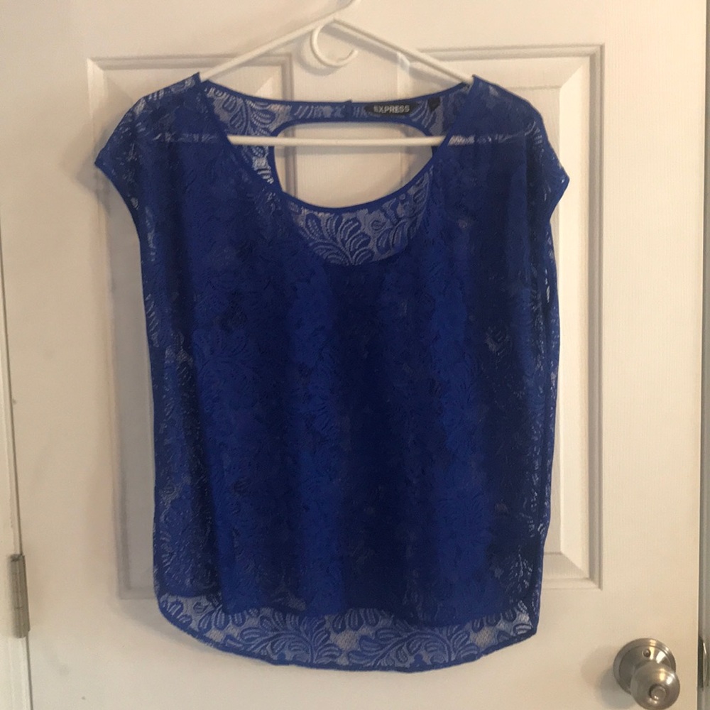 NWOT - Express lace top - Small - royal blue